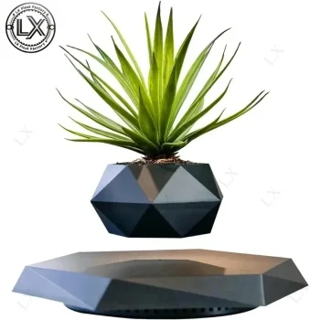 Floating Plant Succulents Potted Levitating Plant Pot Magnetic Levitation Flower Pot Rotating Planters Suspension for Home Gifts