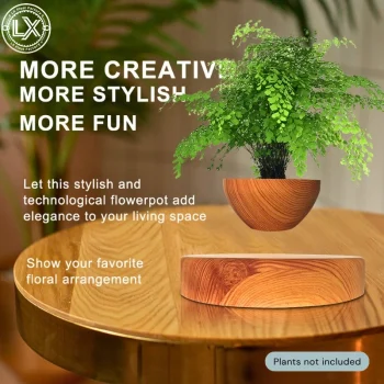 LX Levitating Air Bonsai Pot Rotation Planters Magnetic Levitation Suspension Flower Floating Pot Plant For Home Desk Decor Gift